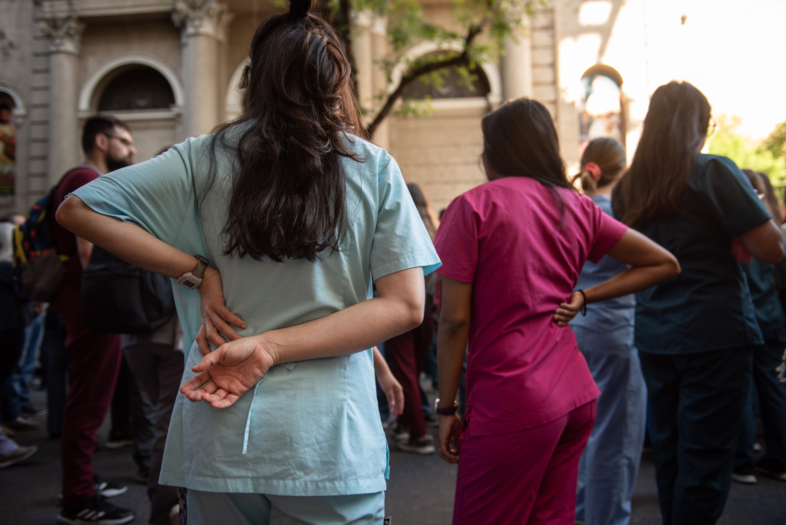 manifestación esta mañana de médicos y enfermeros del Provincial