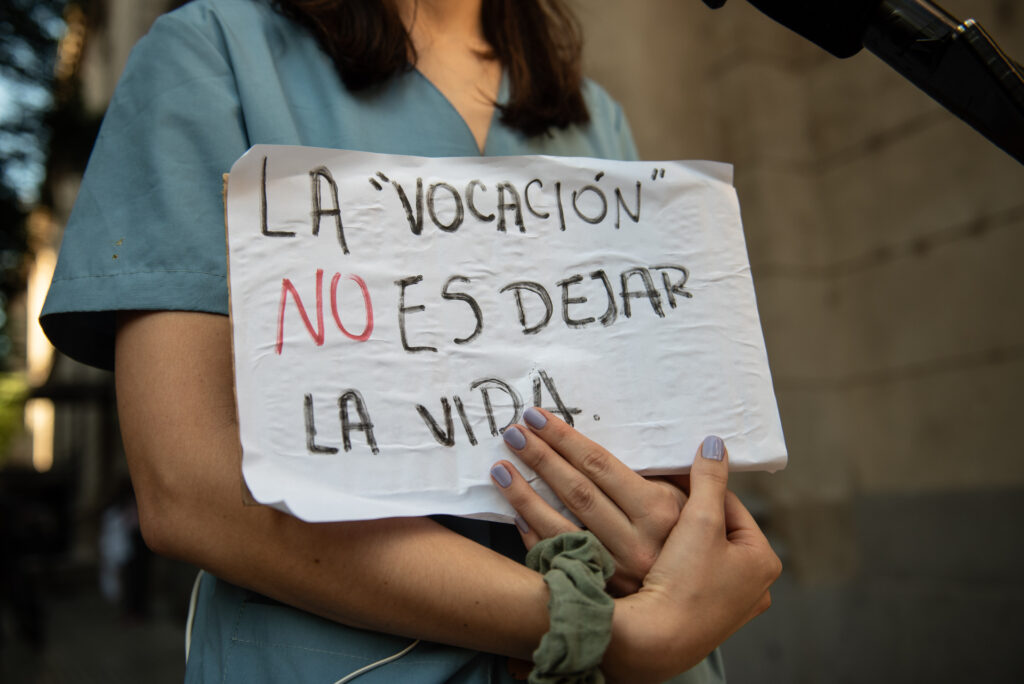 manifestación esta mañana de médicos y enfermeros del Provincial