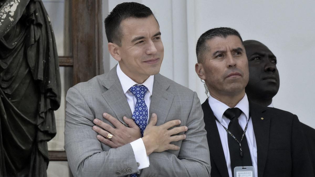 El presidente ecuatoriano Daniel Noboa.